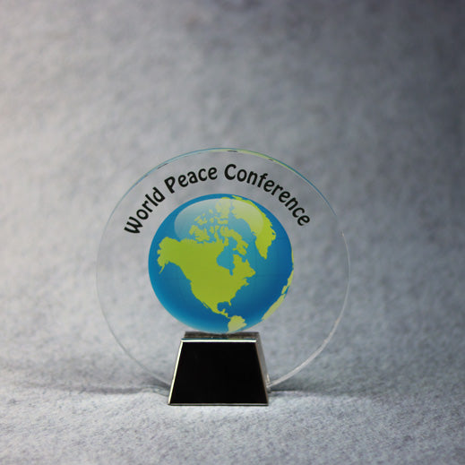 Acrylic Circle With Chrome Base | Global Recognition Inc