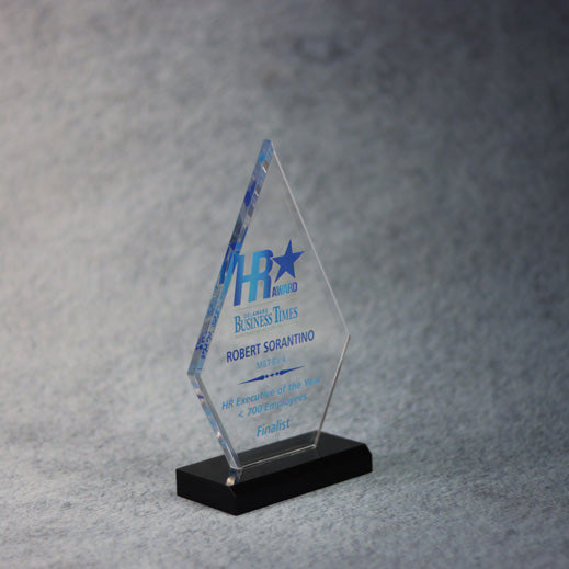 Acrylic Diamond On Ebony Base | Global Recognition Inc