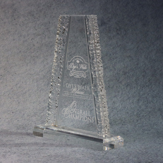 Acrylic Tower With Crinkle Edge | Global Recognition Inc