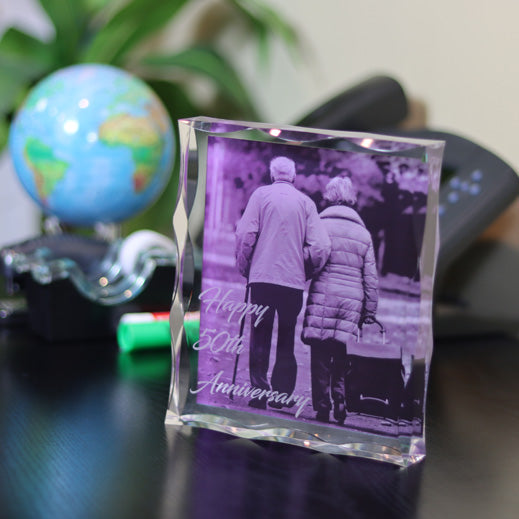Acrylic Block With Scallop Edge | Global Recognition Inc