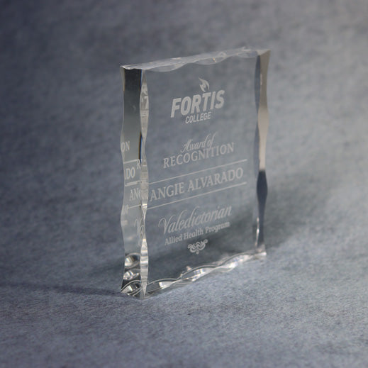 Acrylic Block With Scallop Edge | Global Recognition Inc