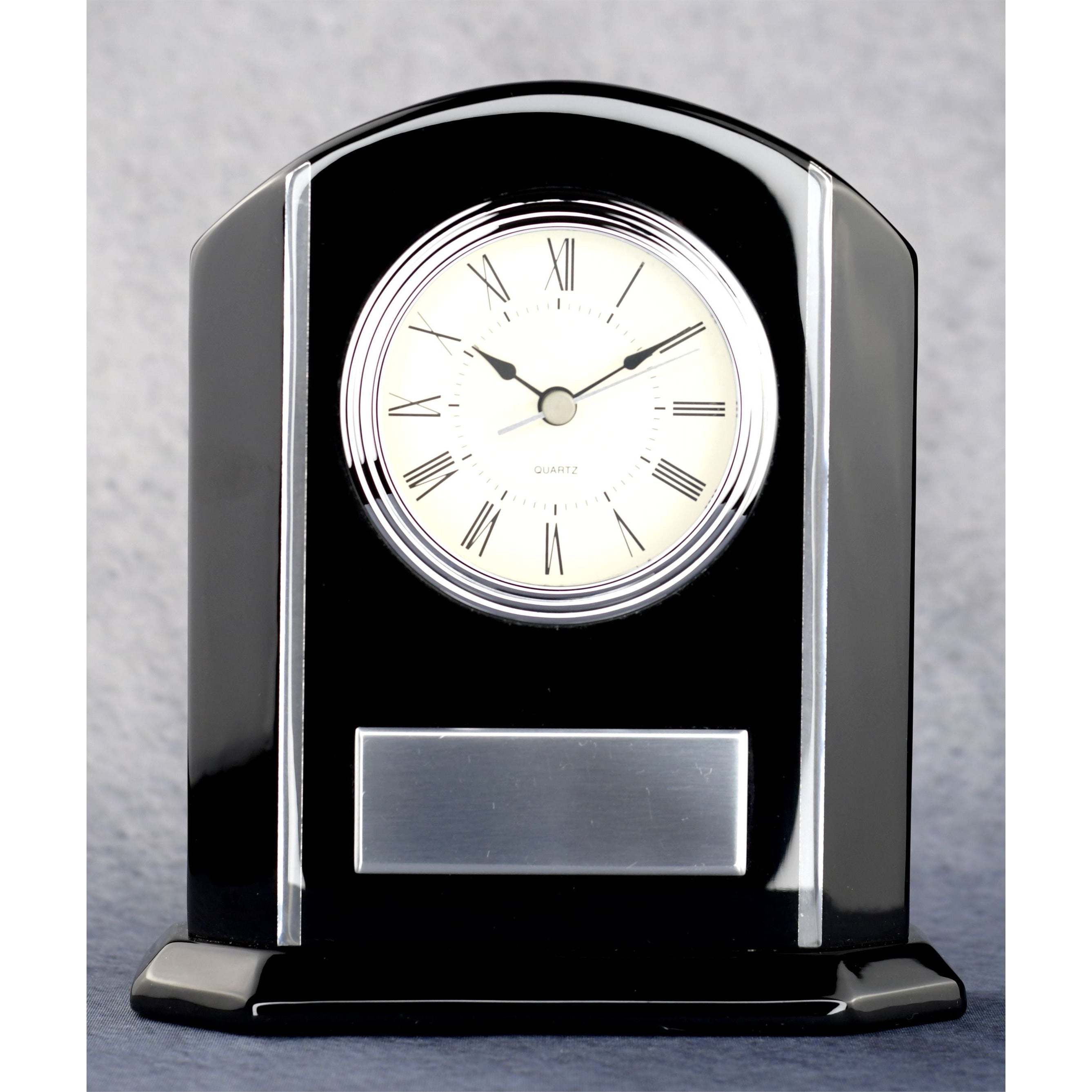 Arched Black Piano Clock | Global Recognition Inc