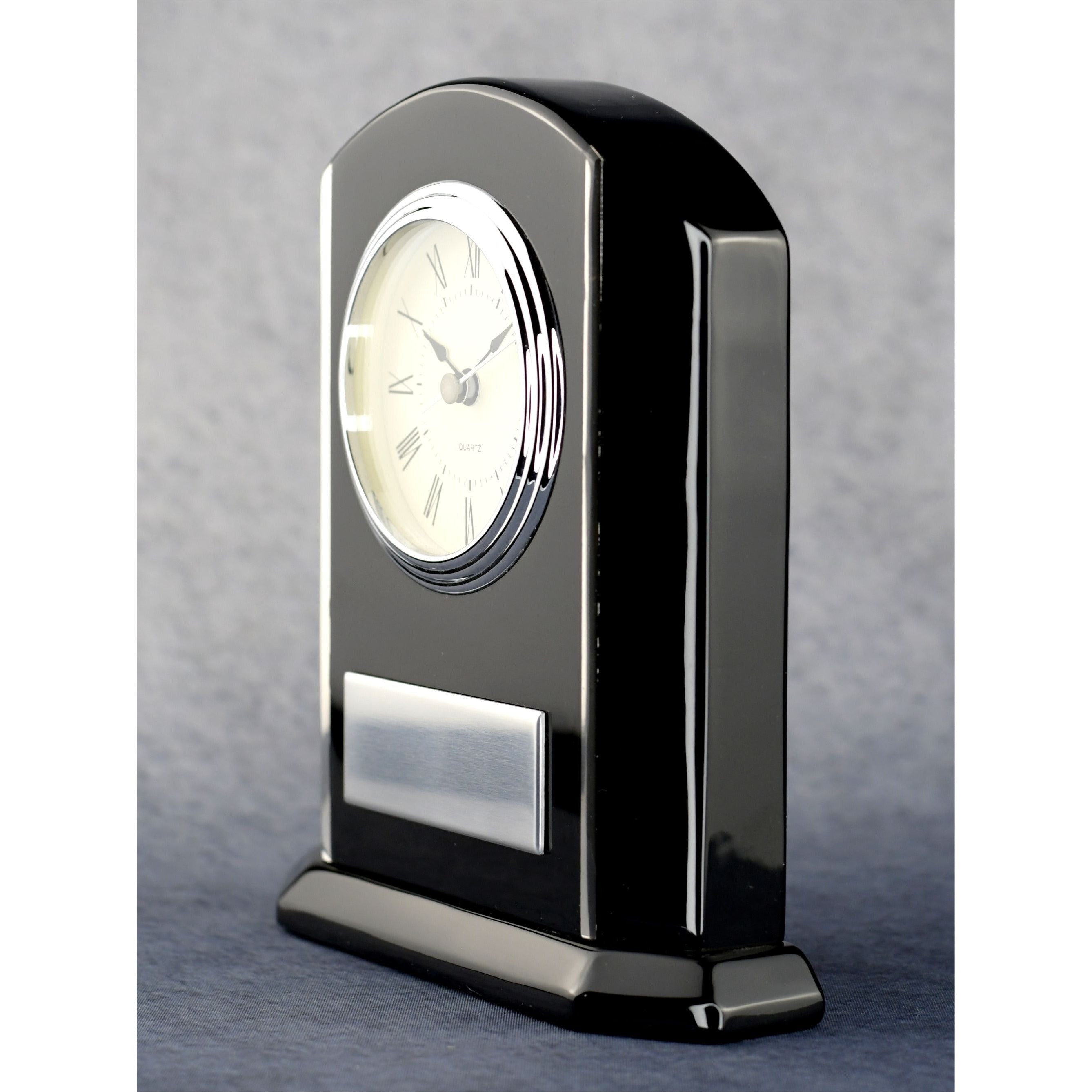 Arched Black Piano Clock | Global Recognition Inc