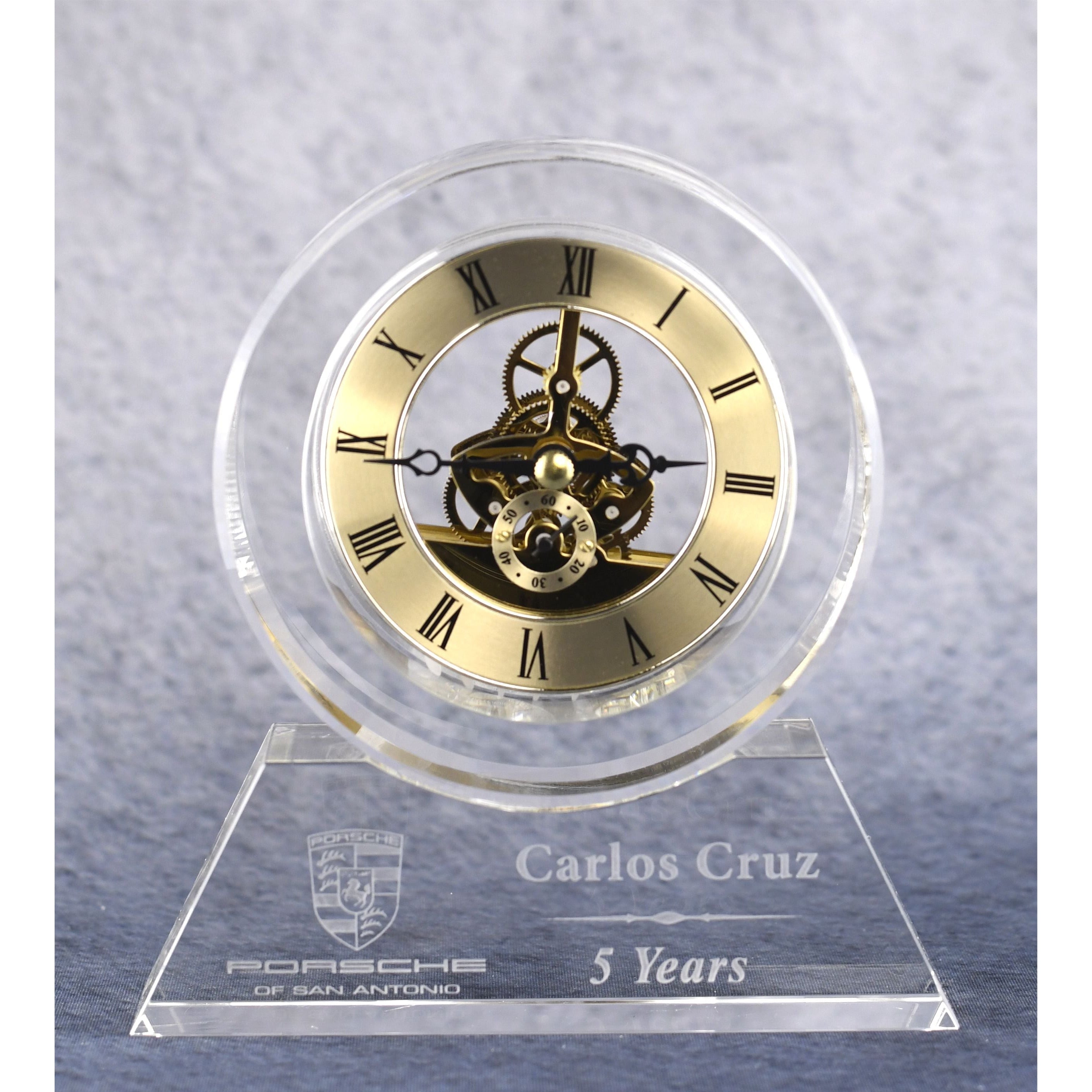 Crystal Desk Clock | Global Recognition Inc