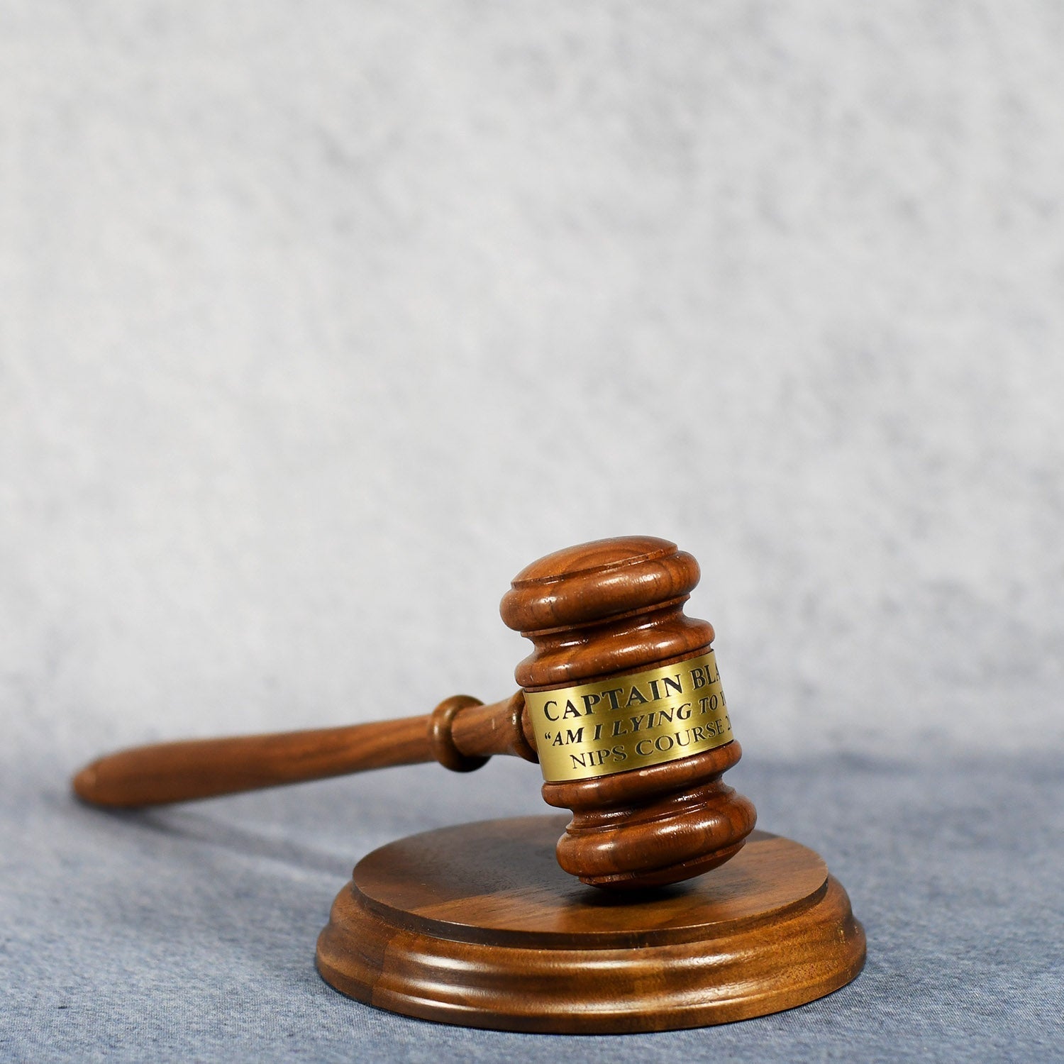 Walnut Gavel With Sounding Block | Global Recognition Inc