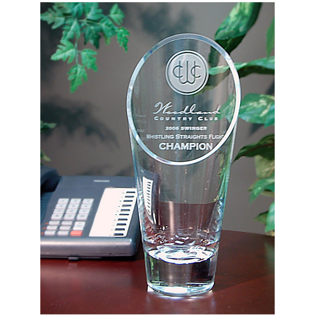 Slant Top Glass Vase | Global Recognition Inc