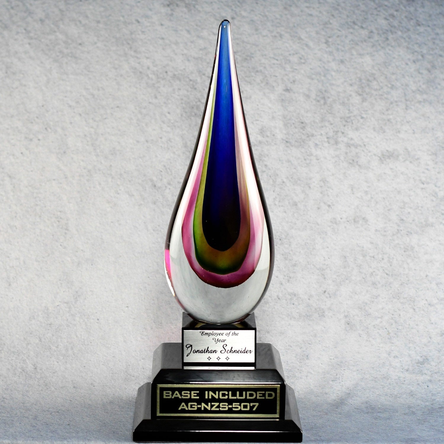 Rainbow Flame Teardrop | Global Recognition Inc