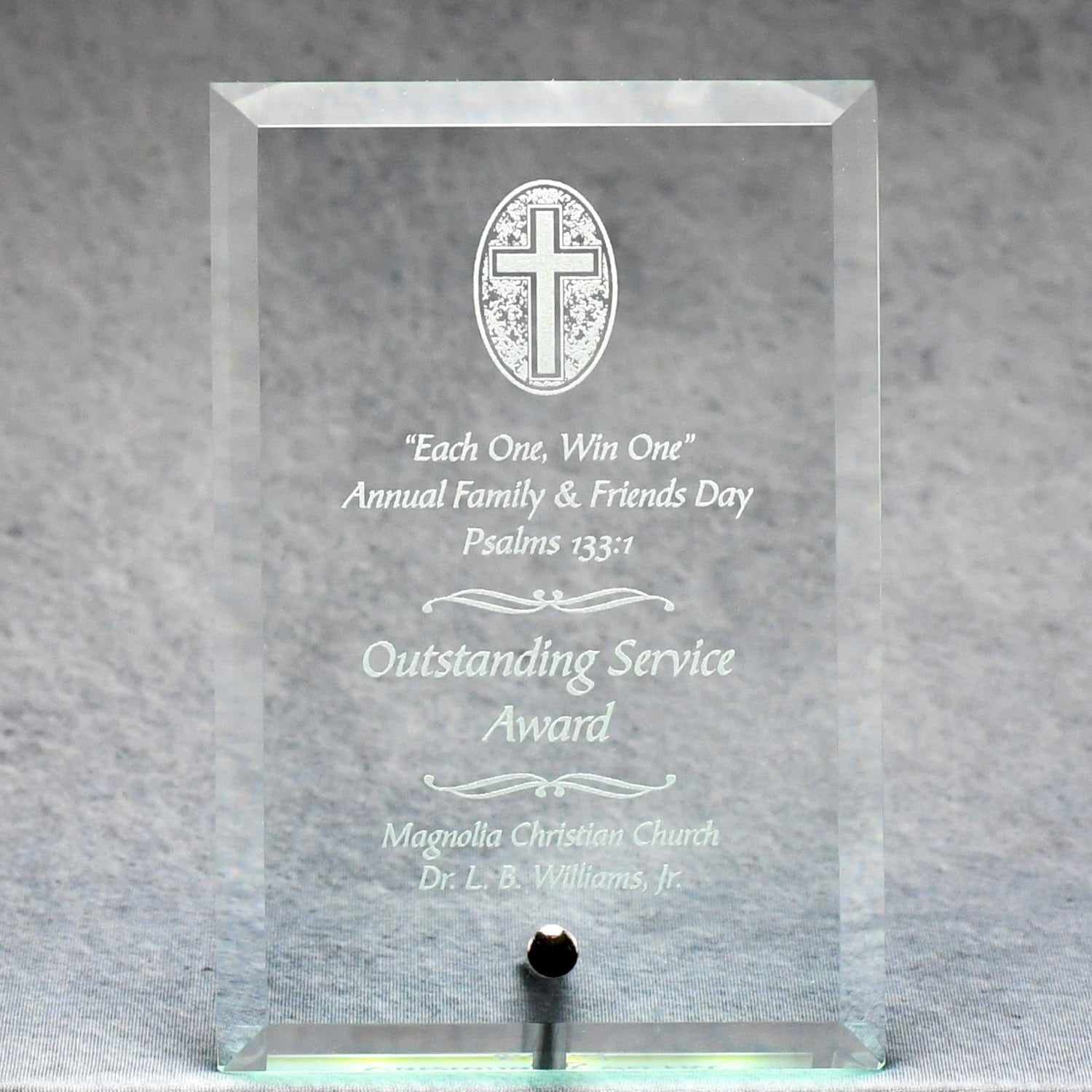 Economy Jade Glass Standing Plaque | Global Recognition Inc