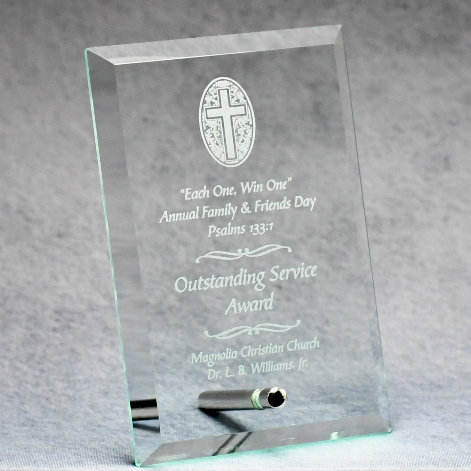 Economy Jade Glass Standing Plaque | Global Recognition Inc