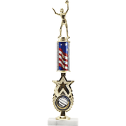 Exclusive Star Riser With Round Column Award Trophy | Global Recognition Inc