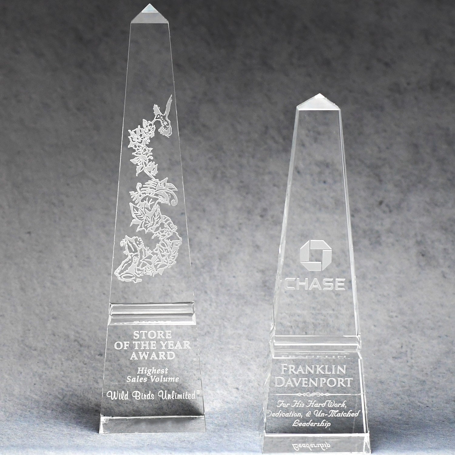 Optic Crystal Groove Obelisk | Global Recognition Inc