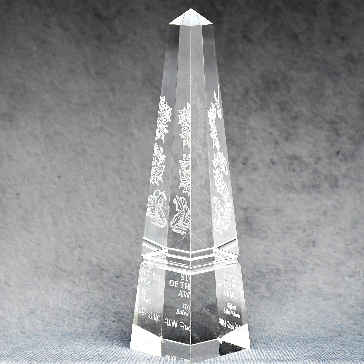 Optic Crystal Groove Obelisk | Global Recognition Inc