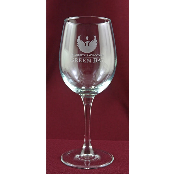 Etched White Wine Glass 12 oz