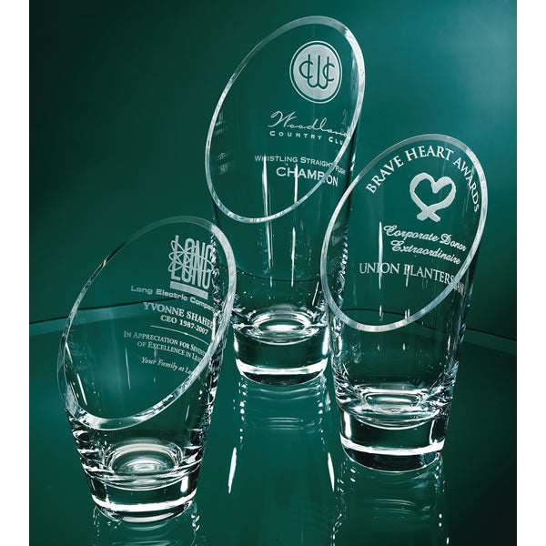 Slant Top Glass Vase | Global Recognition Inc
