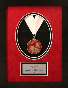 Framed Award Plaque for Medal & Ribbon GFR-00044