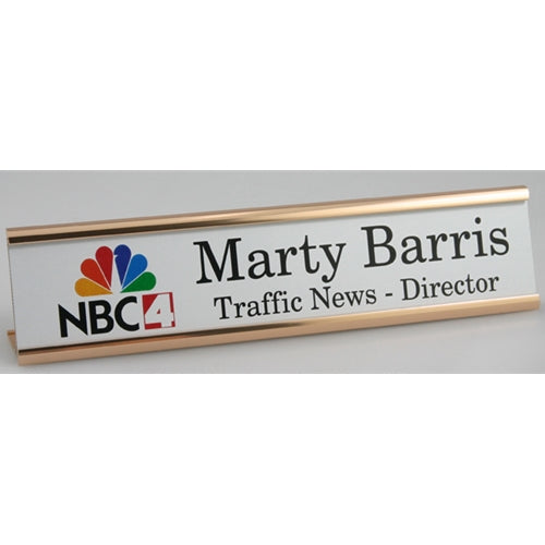 Standard Gold Sign/Name Plate, Full Color, 10"x2"