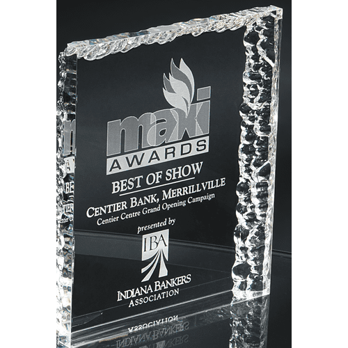 Acrylic Block With Crinkle Edge | Global Recognition Inc