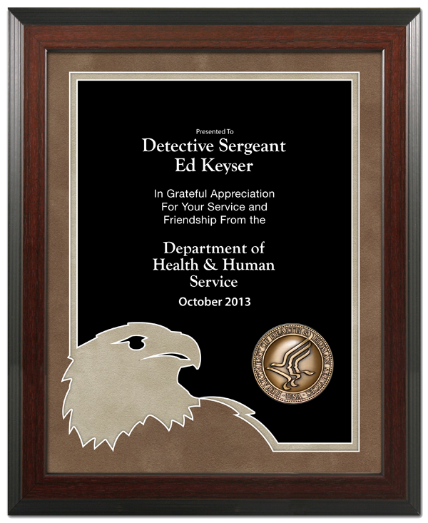 Framed Award -Eagle Head Mat GFR-00071 | Global Recognition Inc