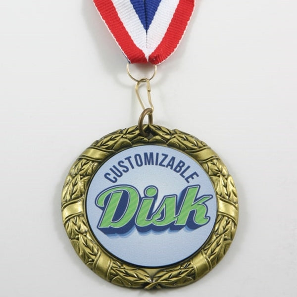 3D Plain Center Medal w/Insert