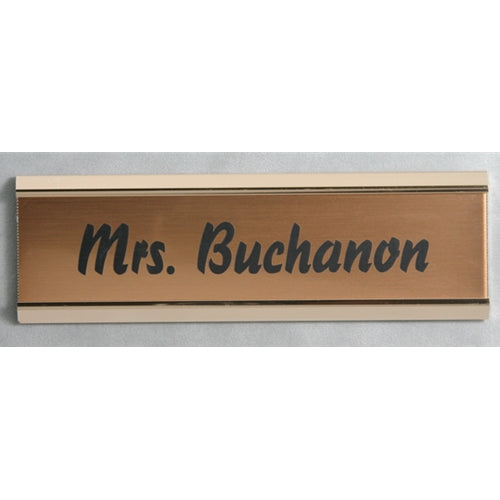Sign/Name Plate for Wall or Cubicle, Copper