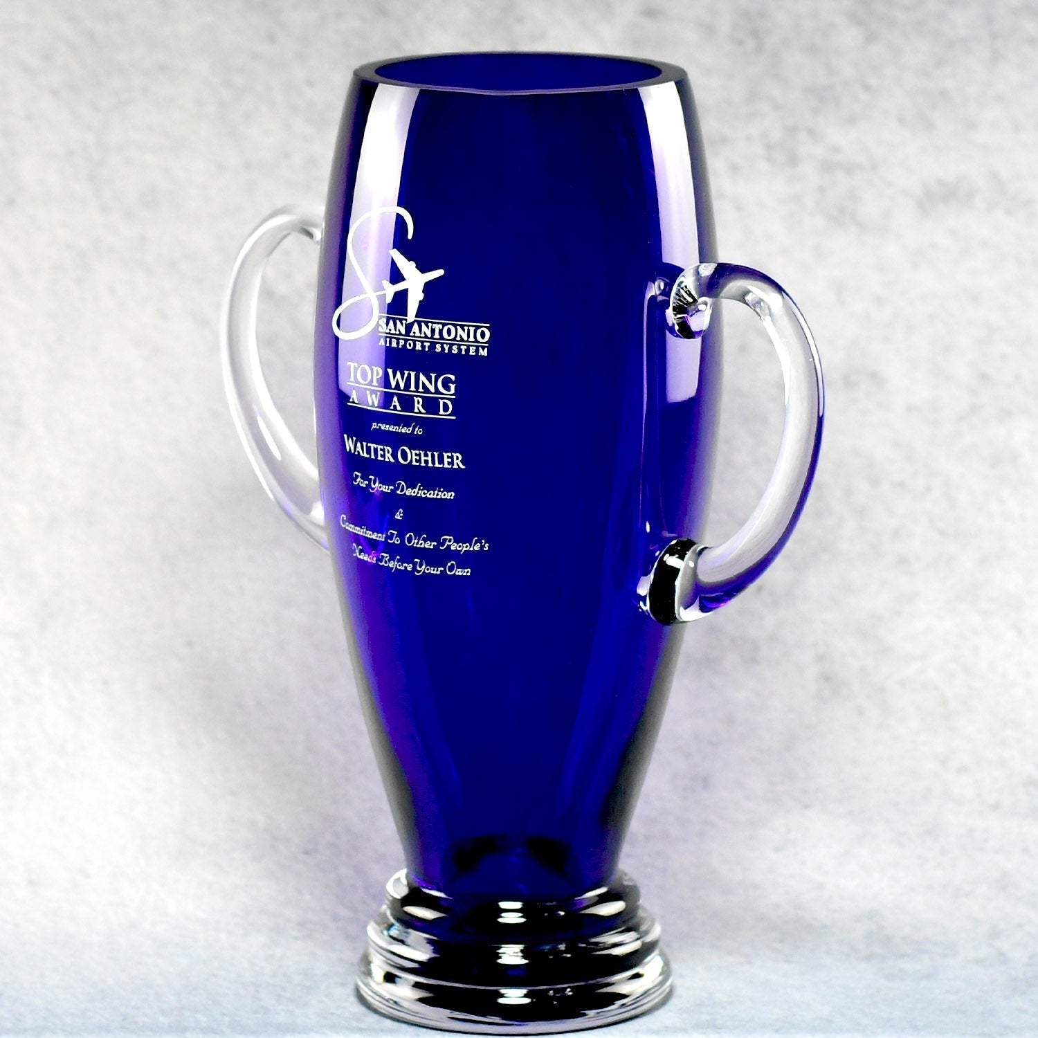Tall Cobalt Blue Vase | Global Recognition Inc