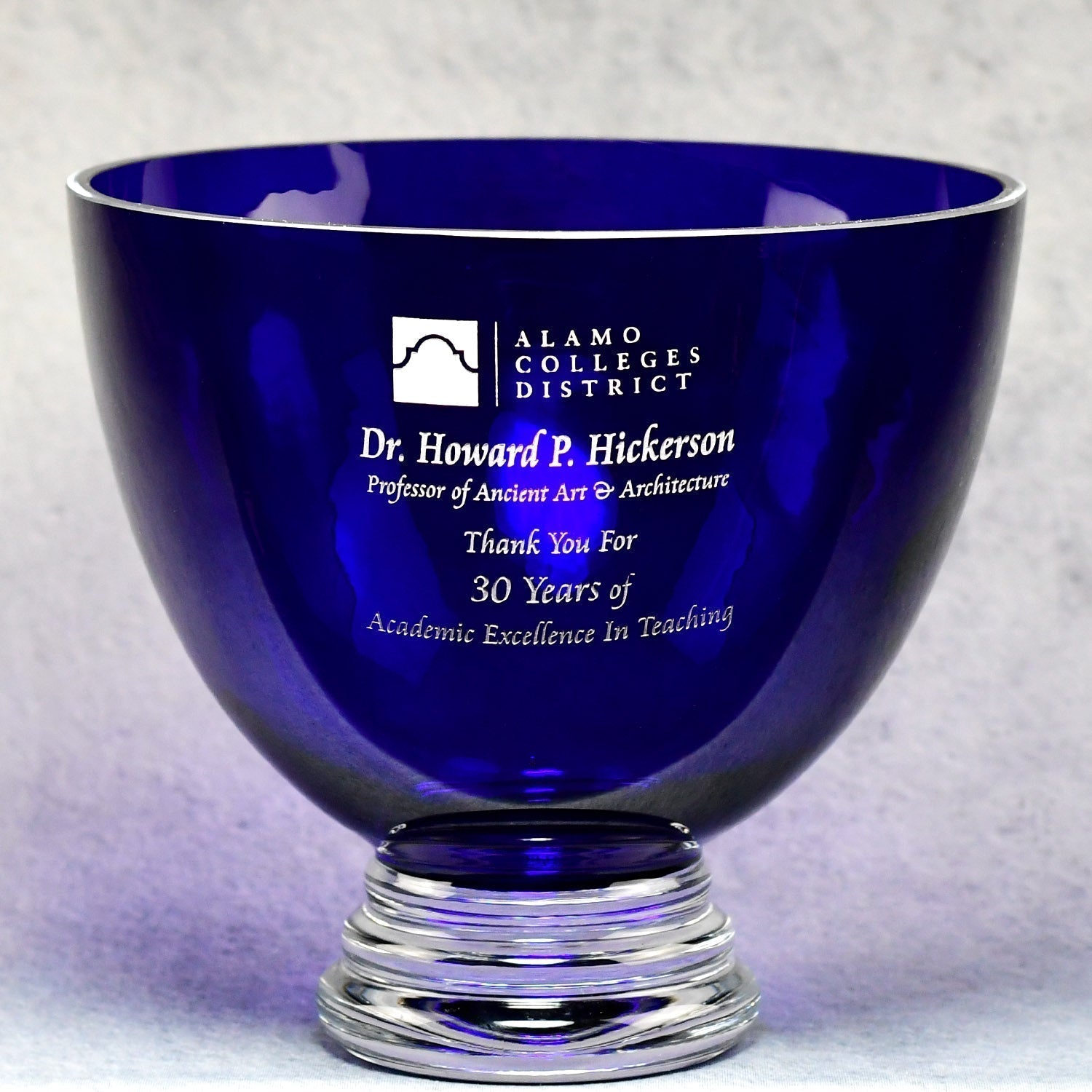 Cobalt Crystal Bowl | Global Recognition Inc