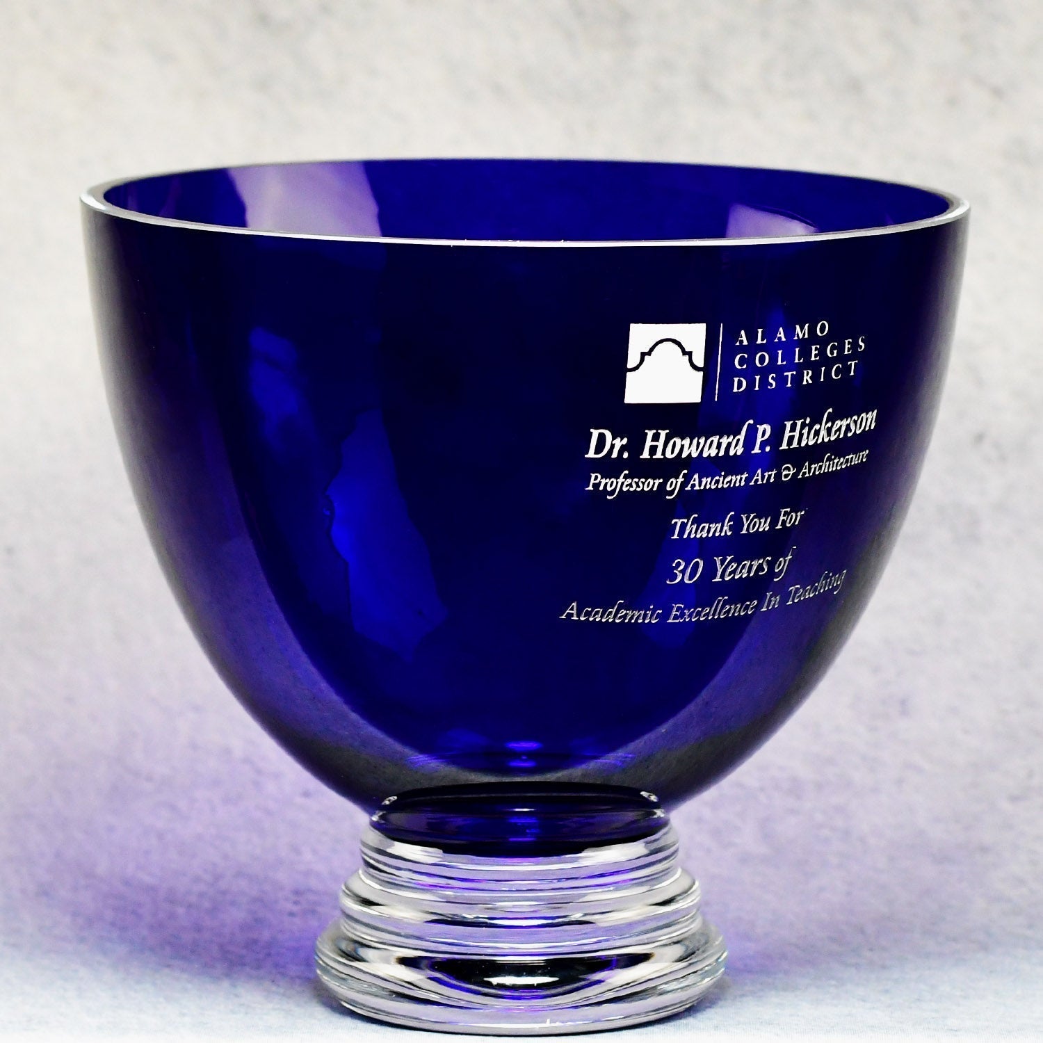 Cobalt Crystal Bowl | Global Recognition Inc