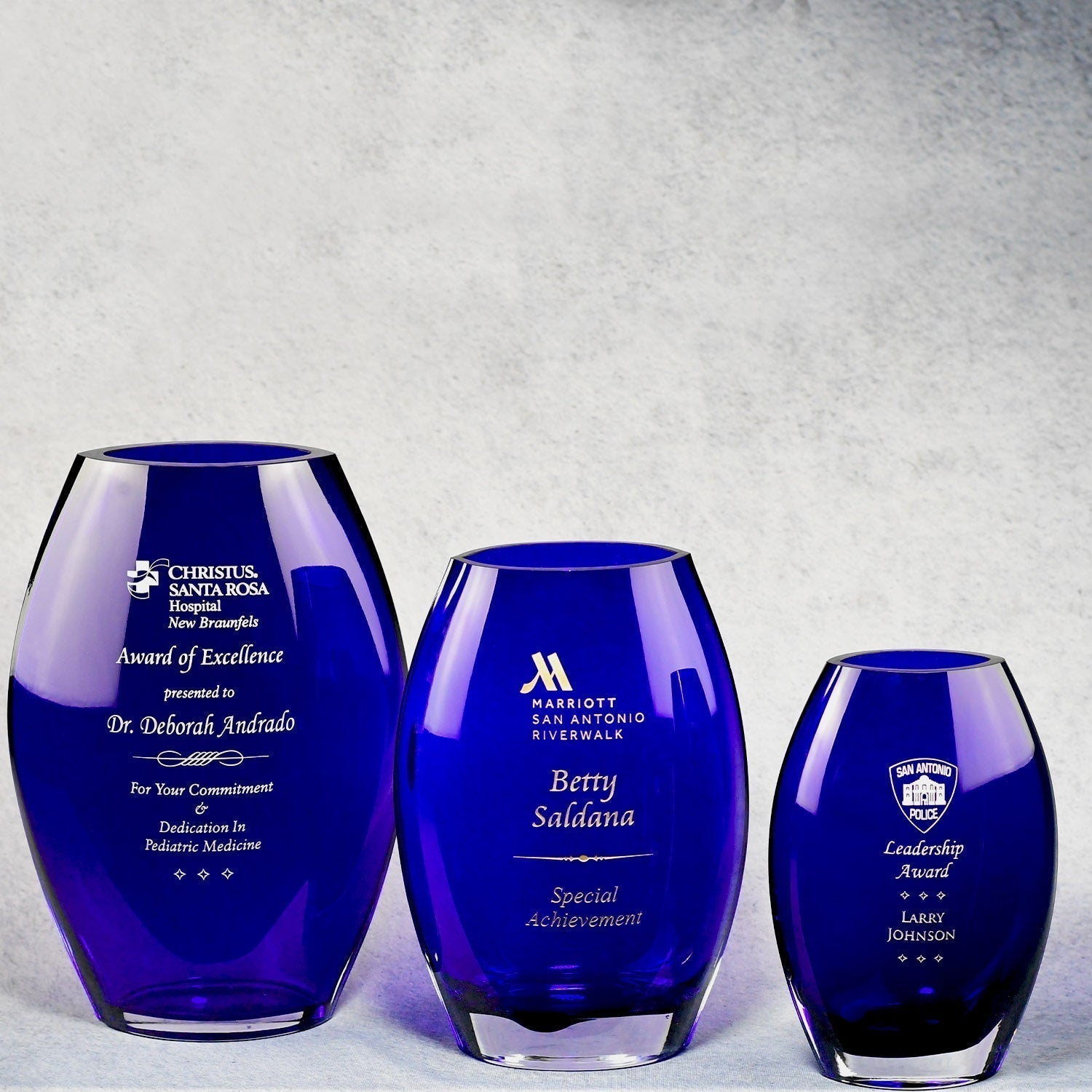 Cobalt Crystal Vase | Global Recognition Inc
