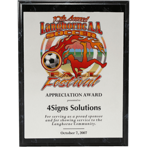 Custom Full Color Plaque | Global Recognition Inc